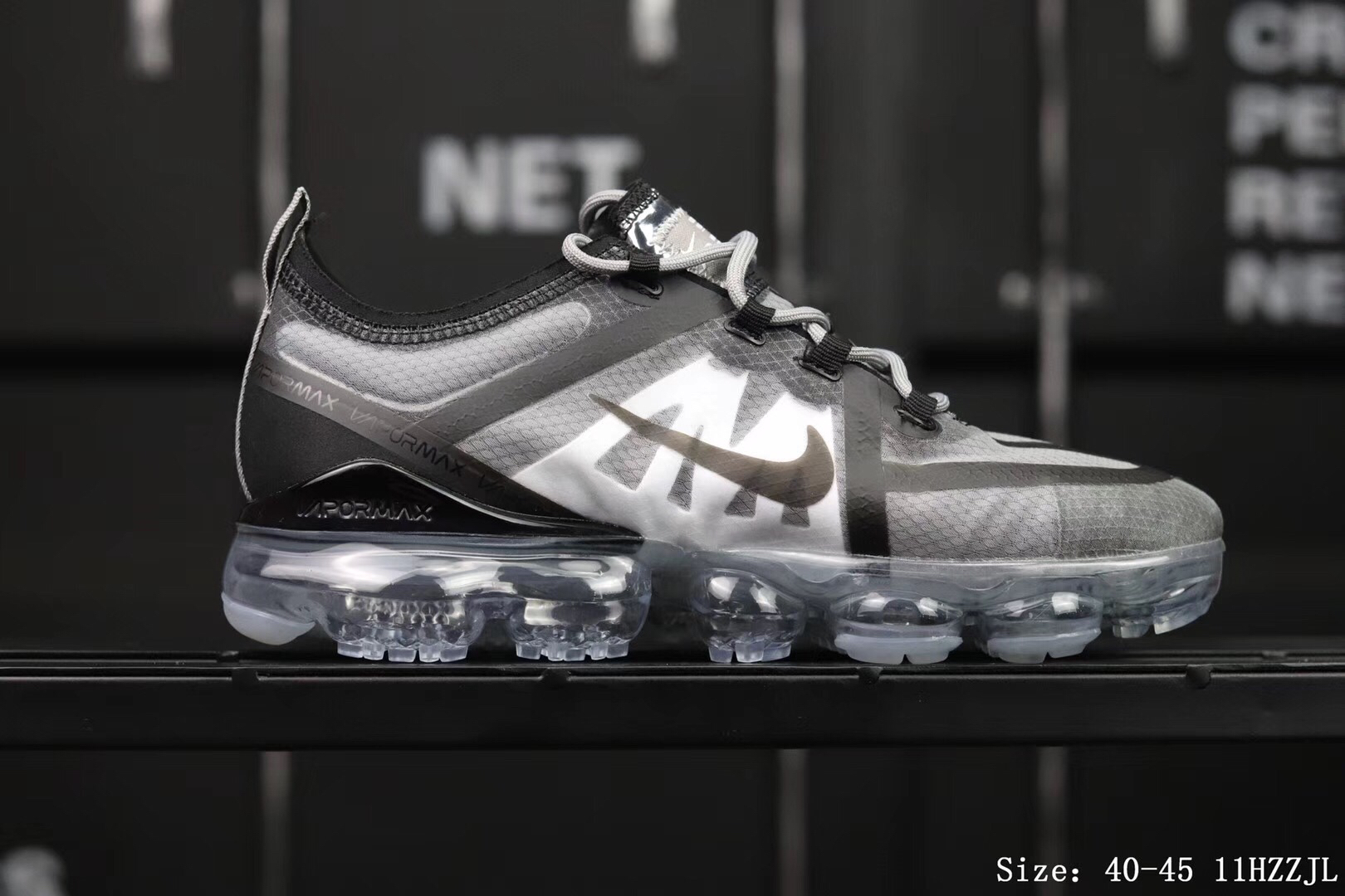 Nike Air Vapormax 2019 Mesh Grey Black Shoes For Women